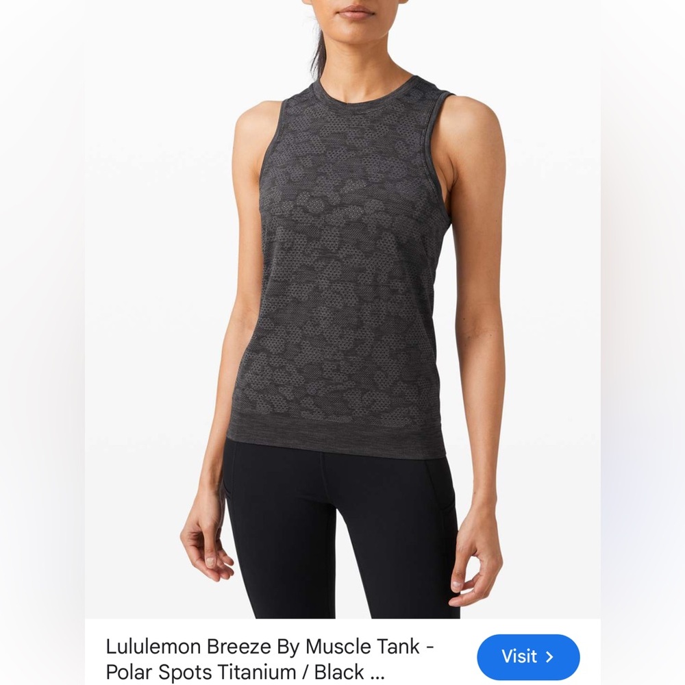 Lululemon Gray Patterned Tank Top